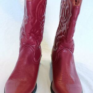 Boots, Red, Size 10